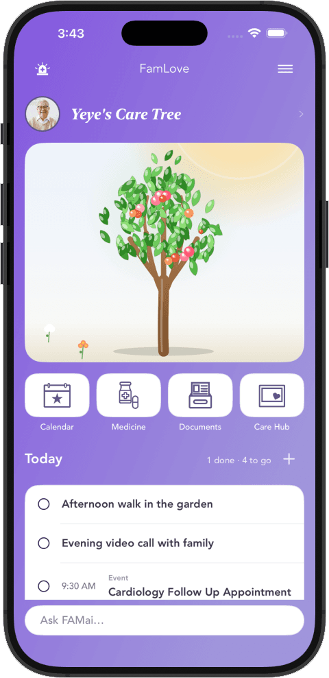 FamLove - A Caring Companion App.